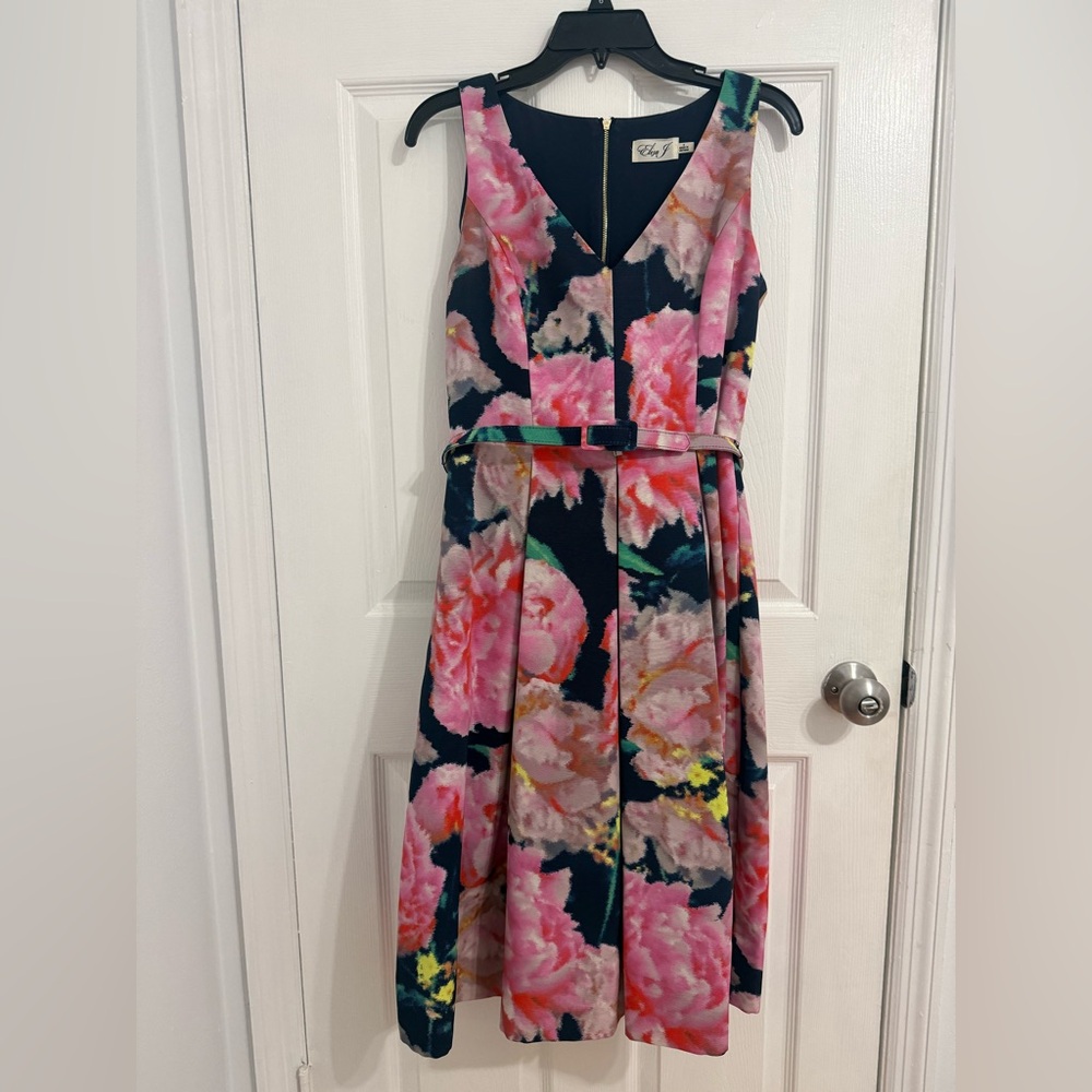 Eliza J Midi Fit and Flare Floral Dress
